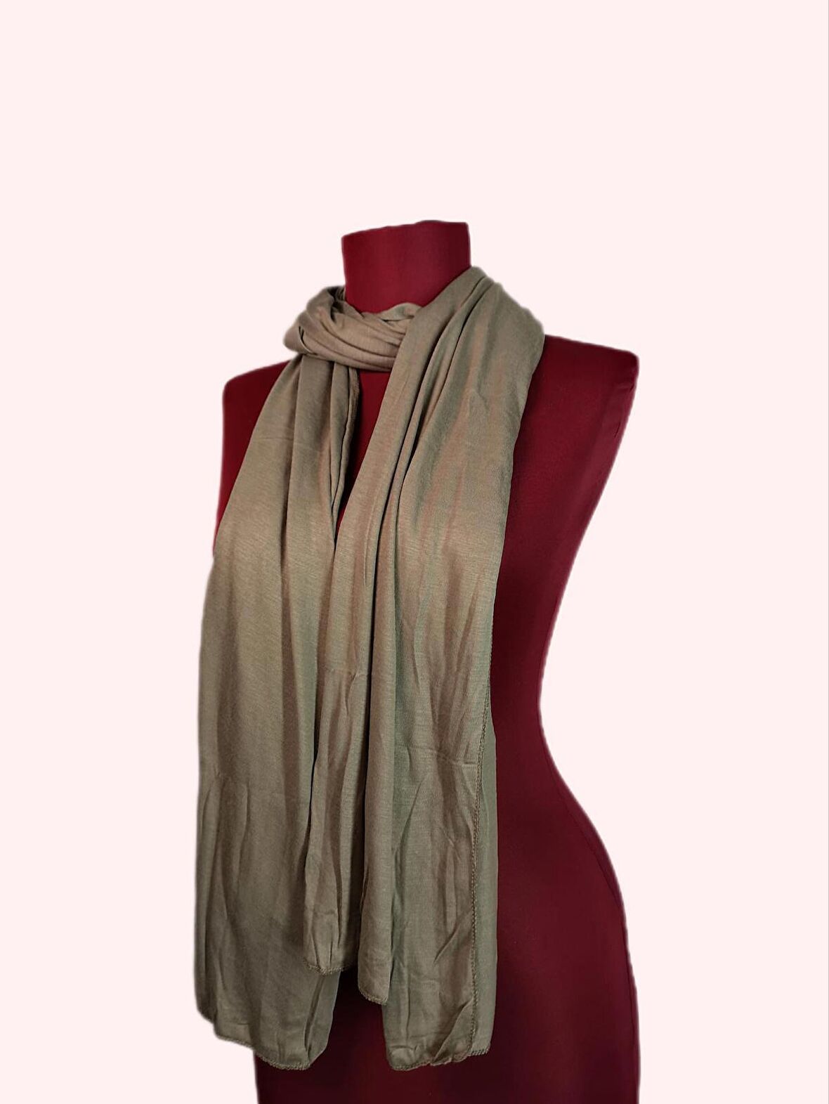 NEOWEAR 100%100 Pamuk Tesettür Penye Şal Açık Vizon