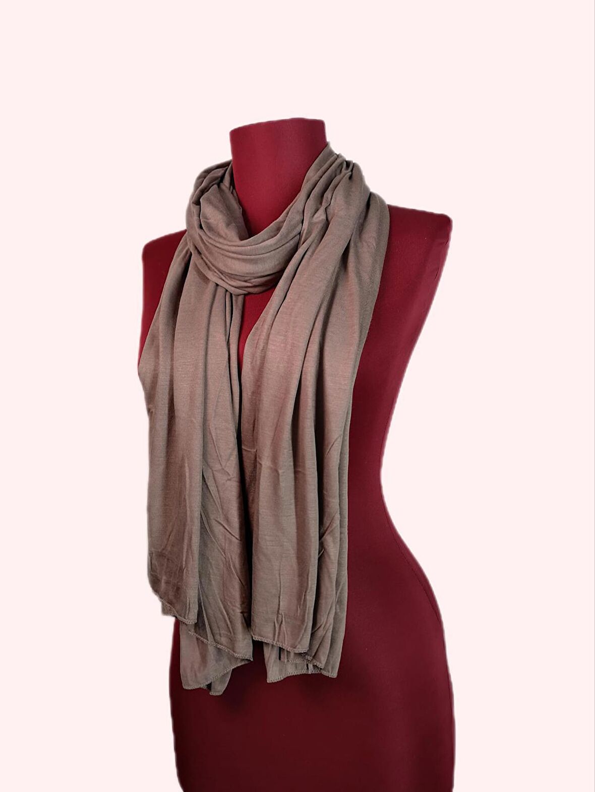 NEOWEAR 100%100 Pamuk Tesettür Penye Şal Koyu Vizon