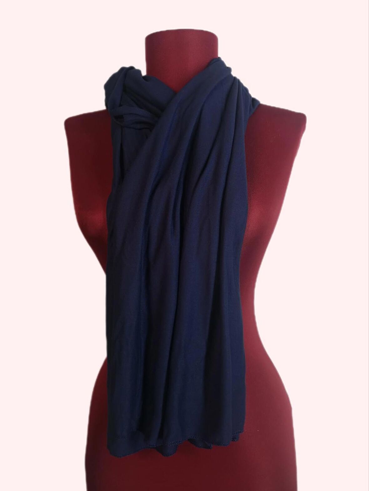 NEOWEAR 100%100 Pamuk Tesettür Penye Şal Lacivert