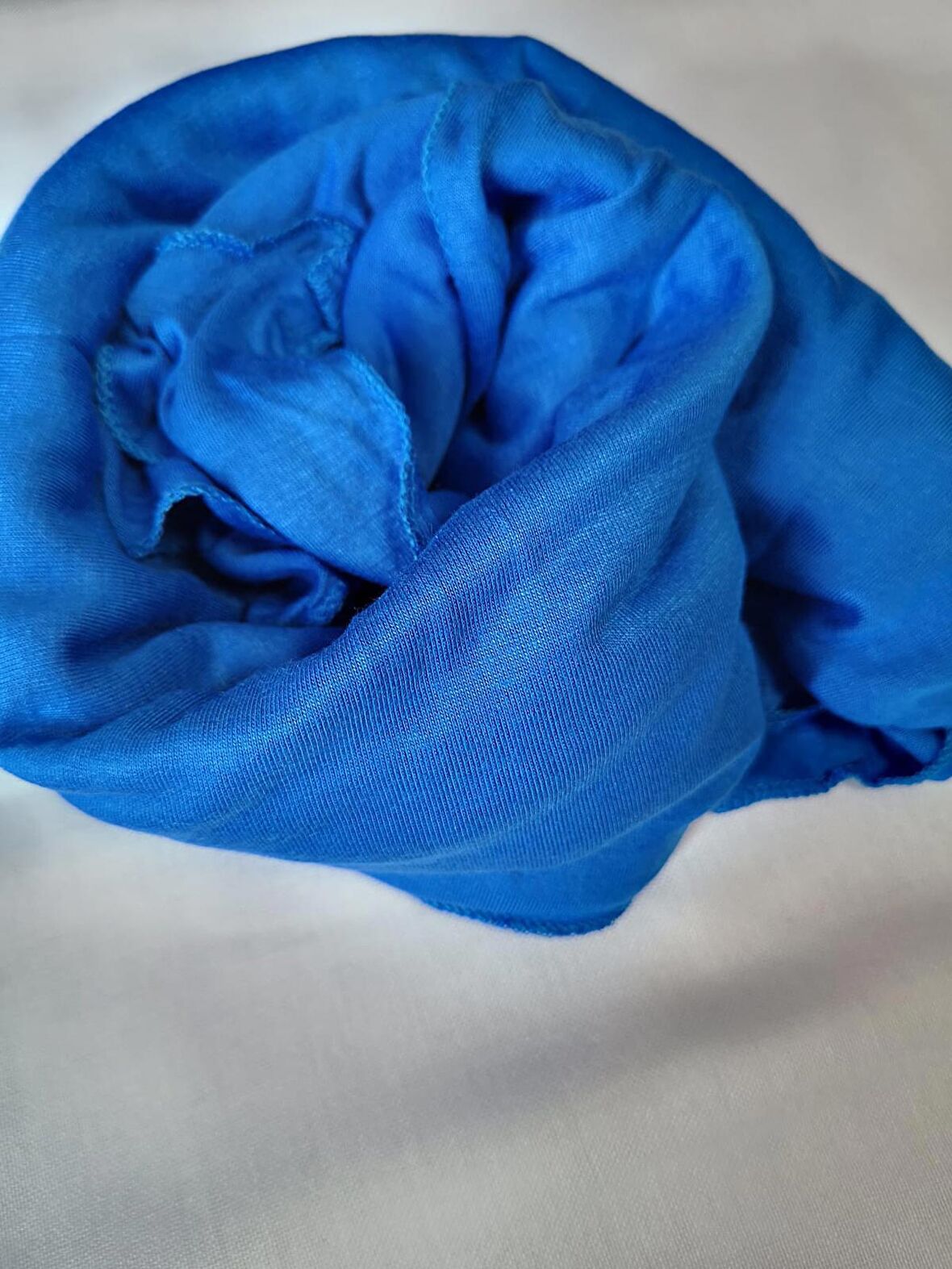 NEOWEAR 100%100 Pamuk Tesettür Penye Şal Saks Mavi