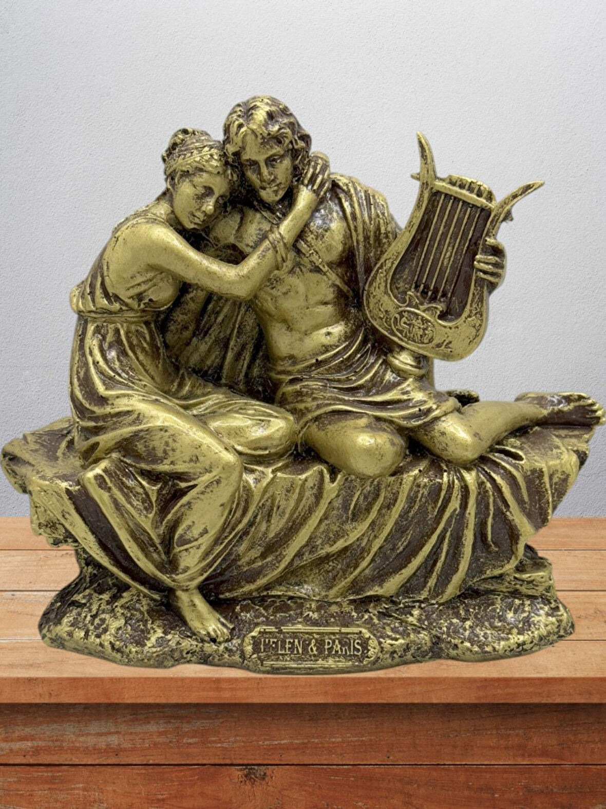 Paris&Helen 17 Cm Mitolojik Kahraman Heykel Dekor Hediyelik Eşya