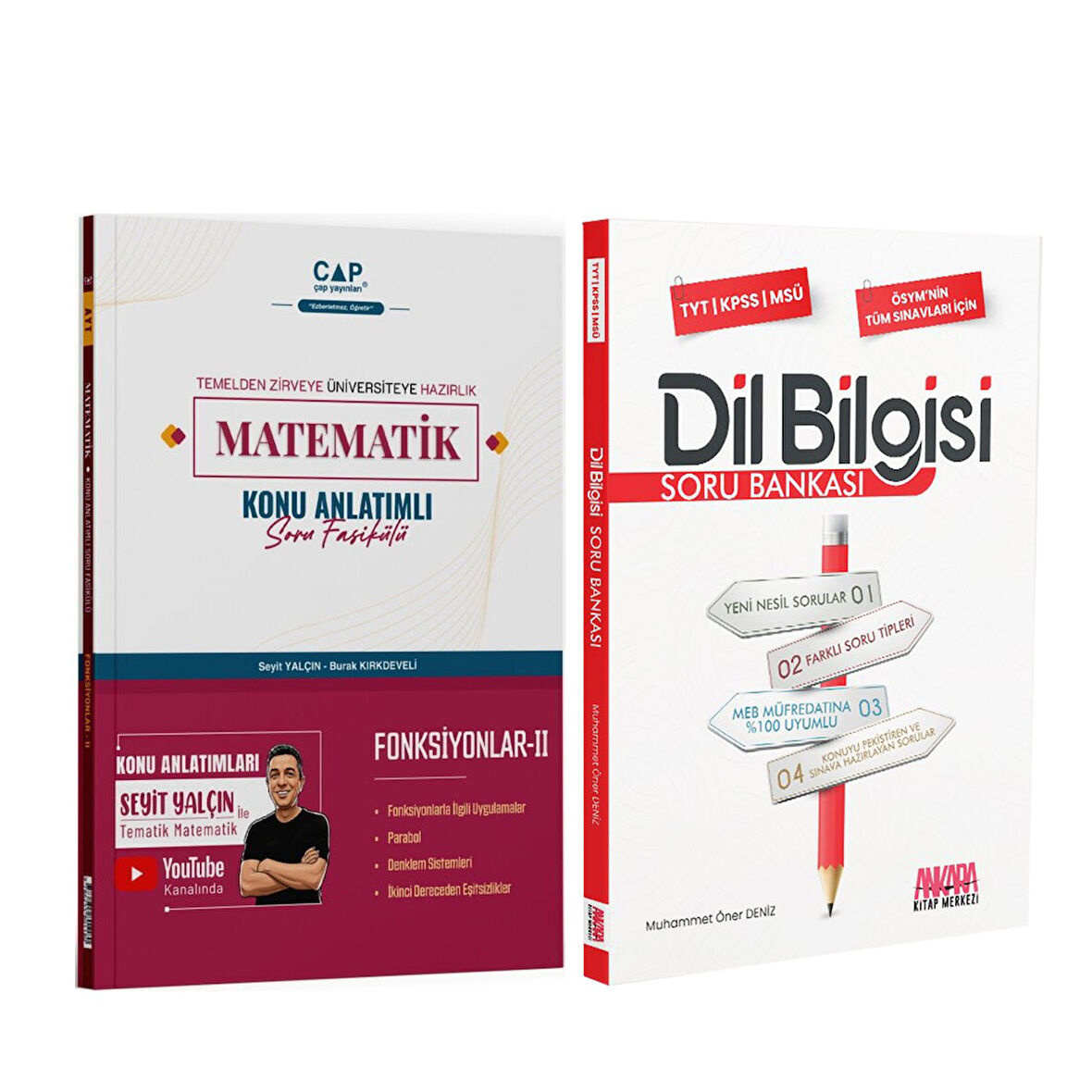 Çap Yayınları Matematik Fonksiyonlar II ve AKM Dil Bilgisi Soru Bankası Seti 2 Kitap