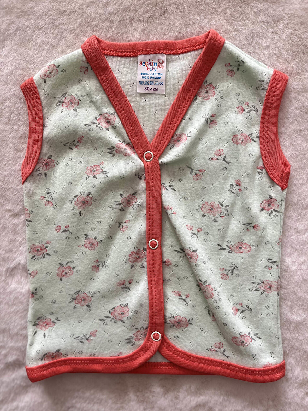 Çiçekli Transfer Yelek