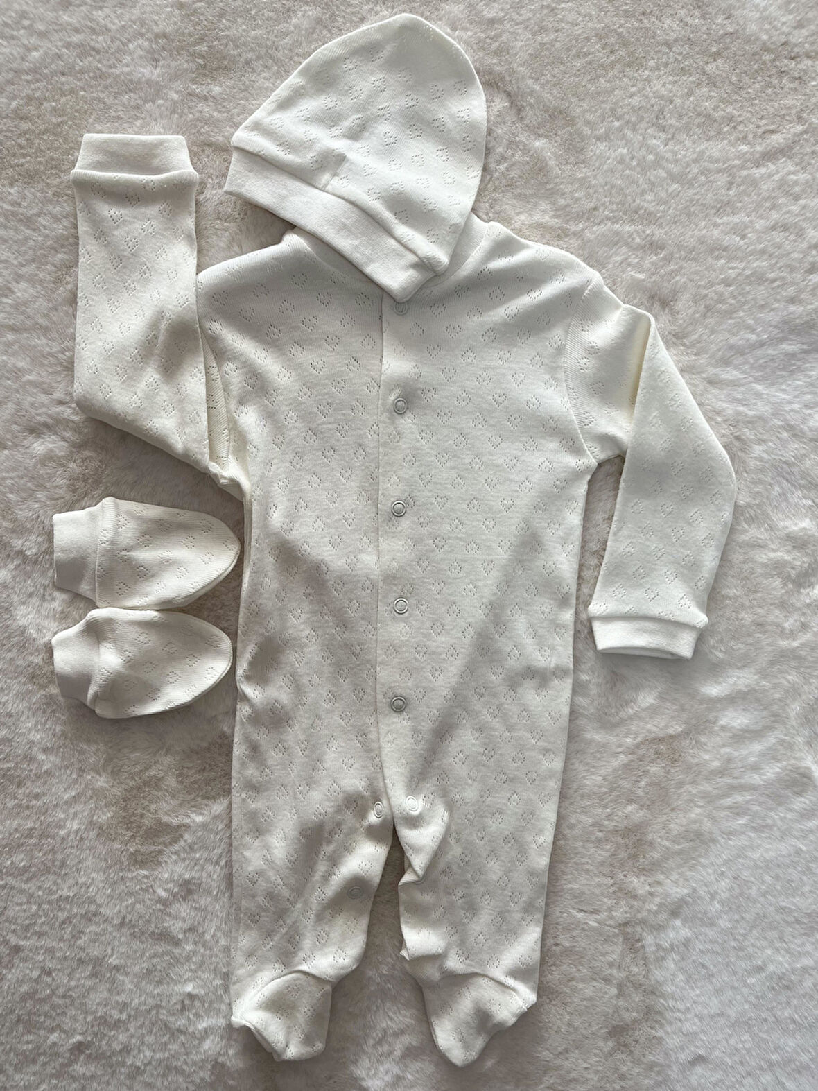 Patikli  Jakarlı Üçlü Tulum Set