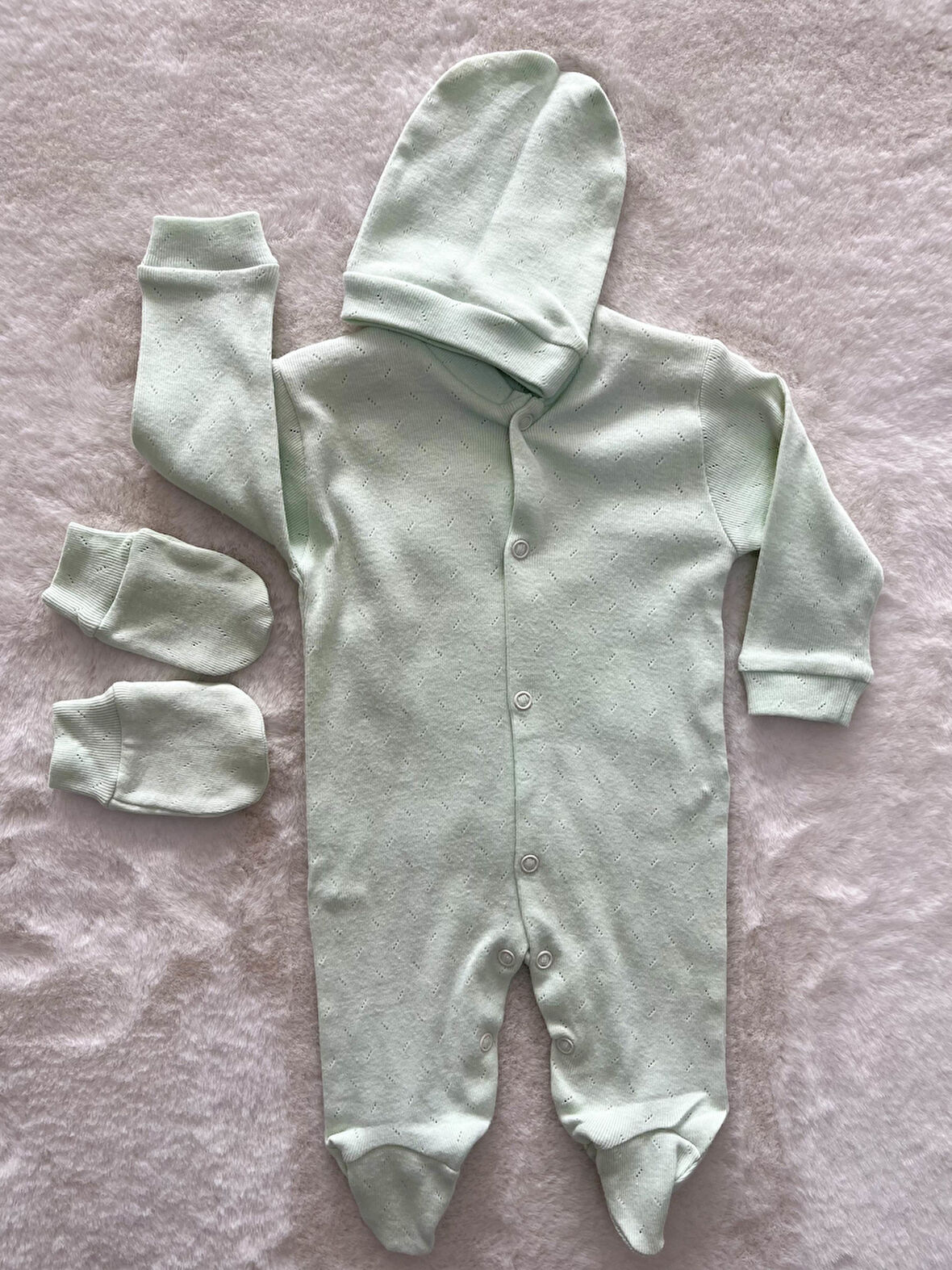 Patikli  Jakarlı Üçlü Tulum Set