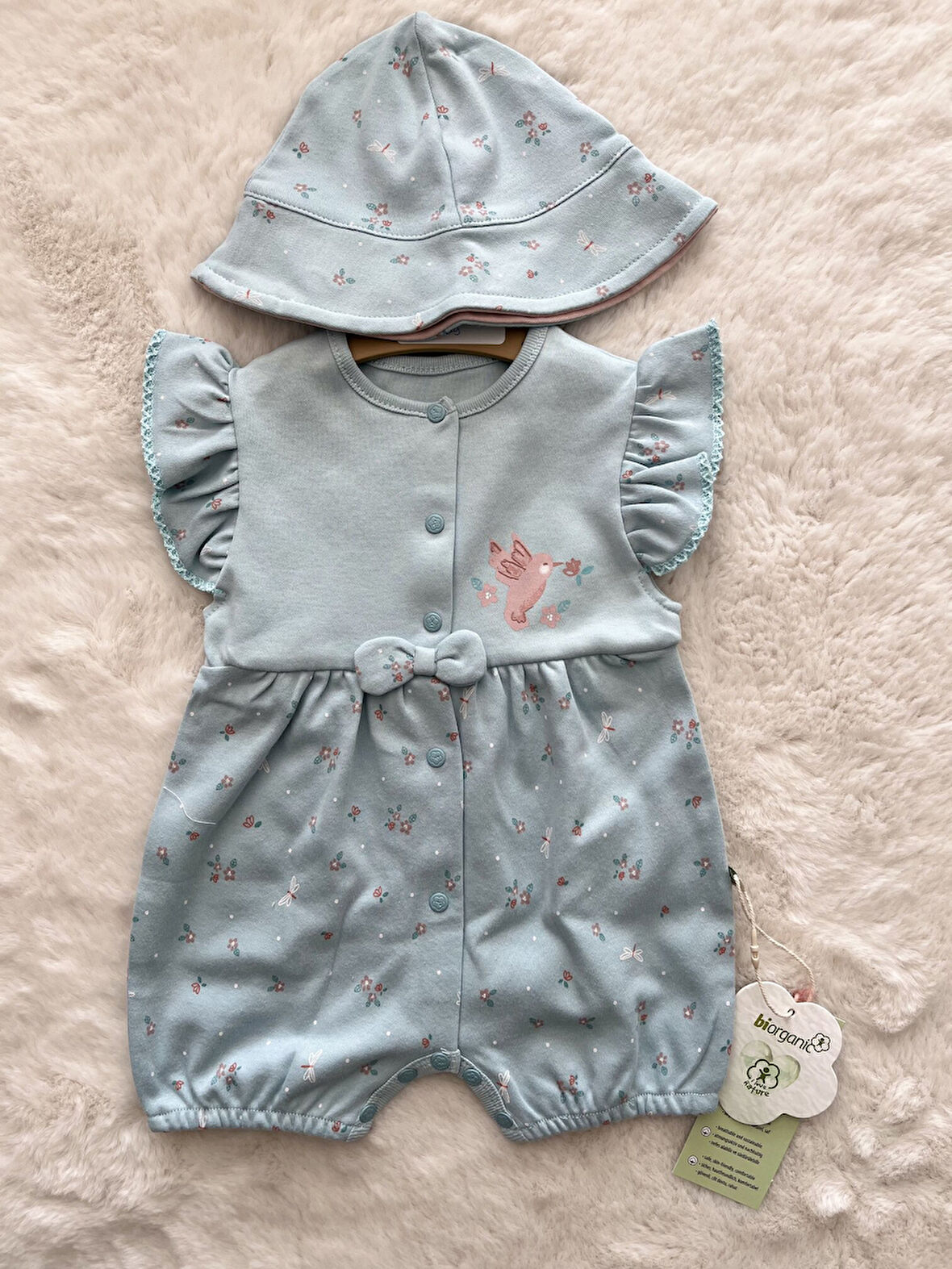 Always Happy Şapkalı Şort Tulum