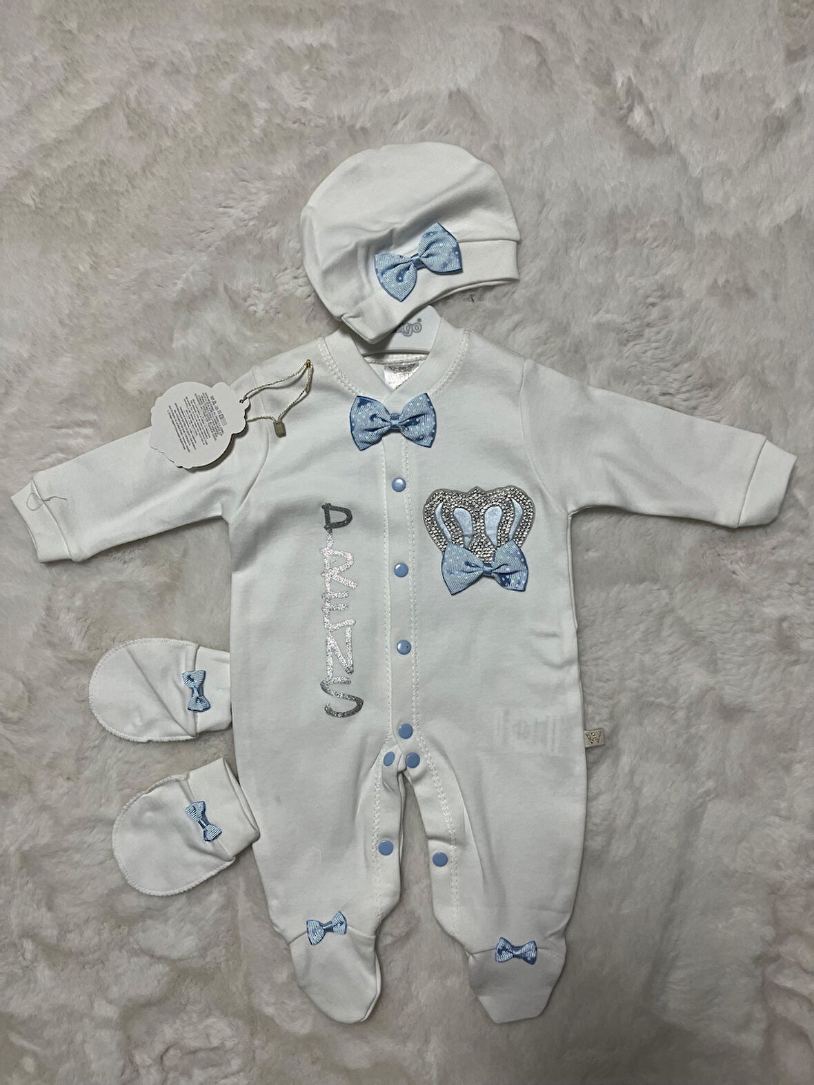 Prens Yazılı Noktalı Tulum