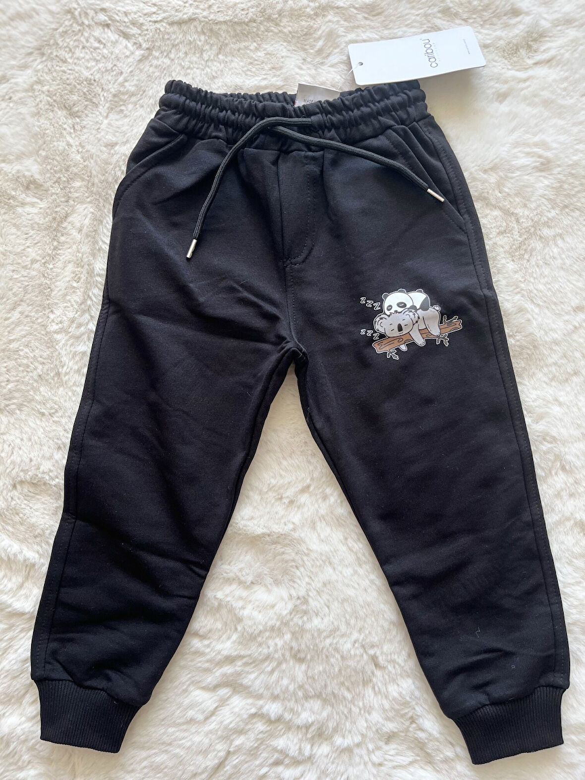 Koalalı Penye Tek Eşofman  Alt