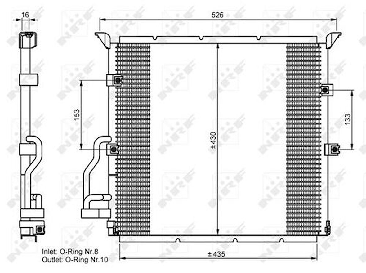 NRF 35586 Klima Radyatörü BMW M40 M41 M42 M43 M44 M50 M52 E36 S54 M54 Z2 64538367946