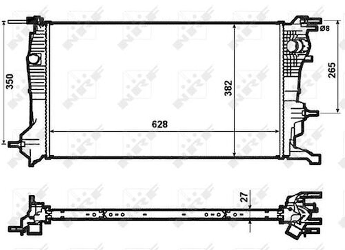 NRF 53963 Motor Radyatörü Megane III Scenic III 1.5DCI 1.4Tce 214100002R