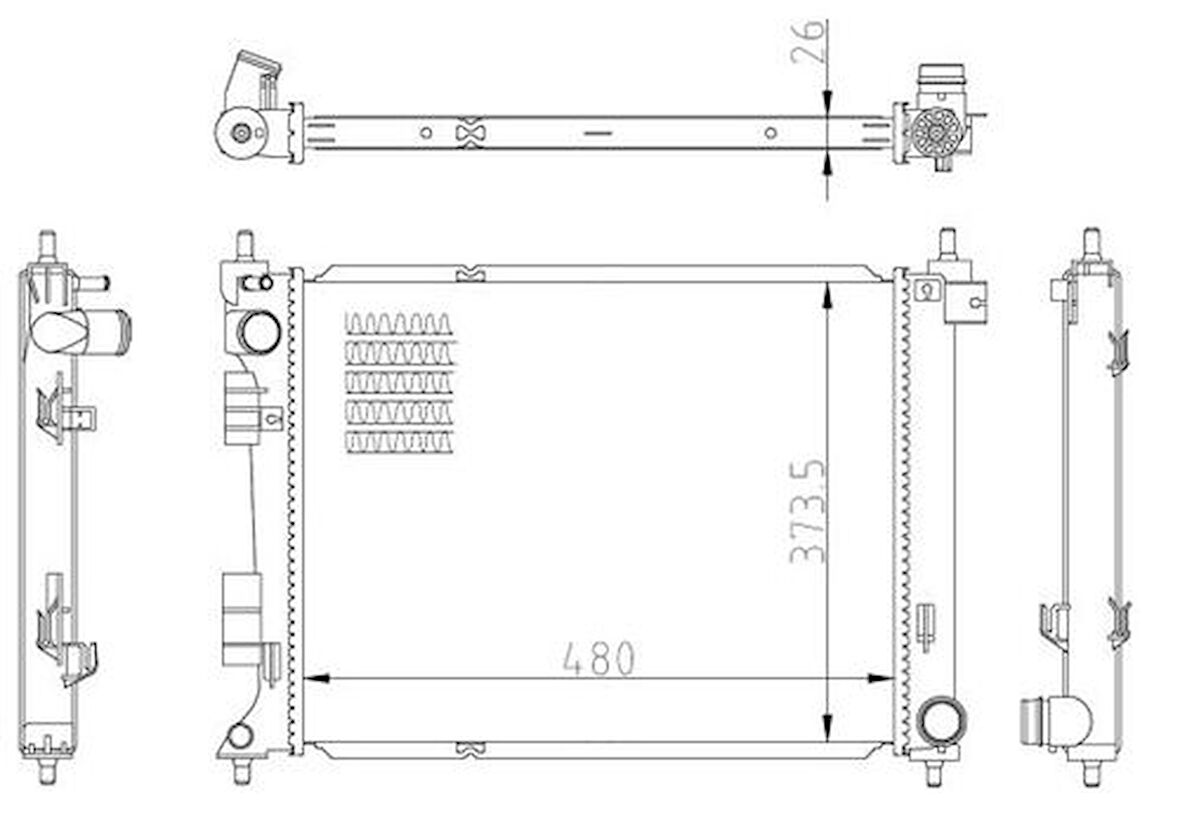 NRF 550033 Motor Su Radyatörü i20 1.0 T-GDI 15- 25310C8400