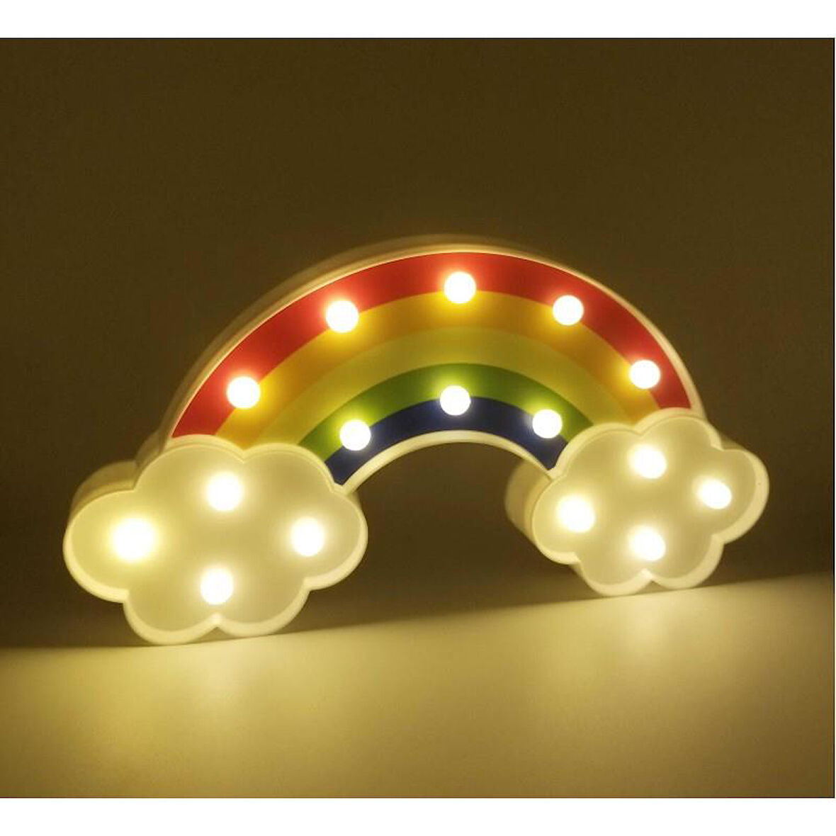 Rengarenk Gökkuşağı Bulut Led Işıklı Gece Lambası