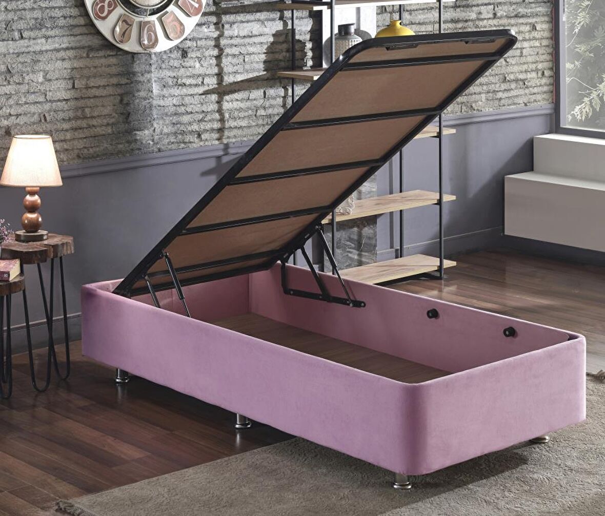 Niron Yatak Pinky Tek Kişilik Pembe Başlıksız Baza 100 x 200 cm
