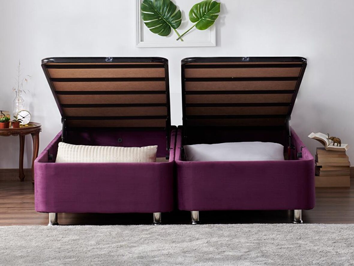 Niron Yatak Purple Çift Kişilik Mor Baza 
