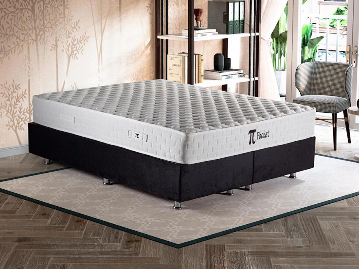 Pinotte Pi Pocket Çift Kişilik Lüks Full Ortopedik Paket Yaylı Yumuşak Yatak 200x200 cm 