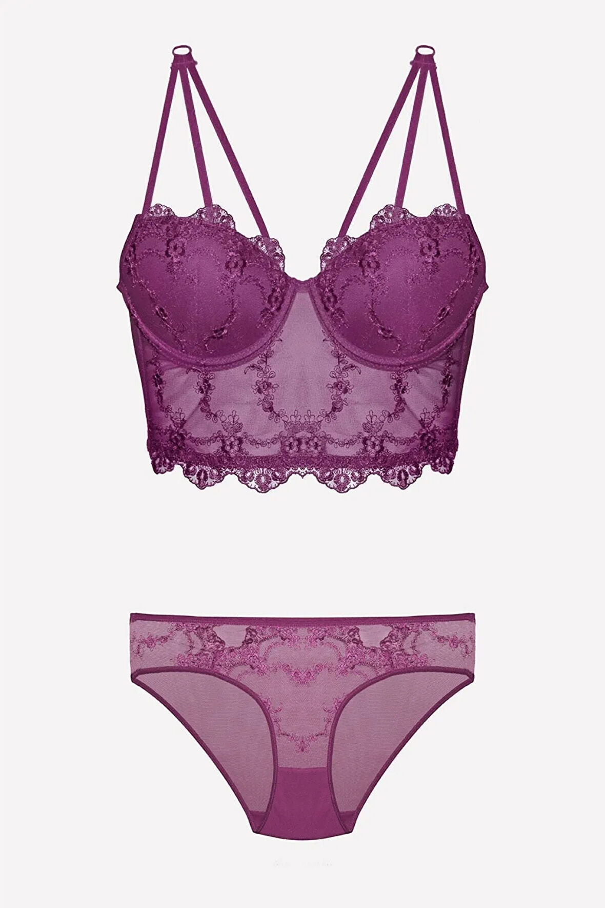 Destekli Sütyen Büstiyer Takım