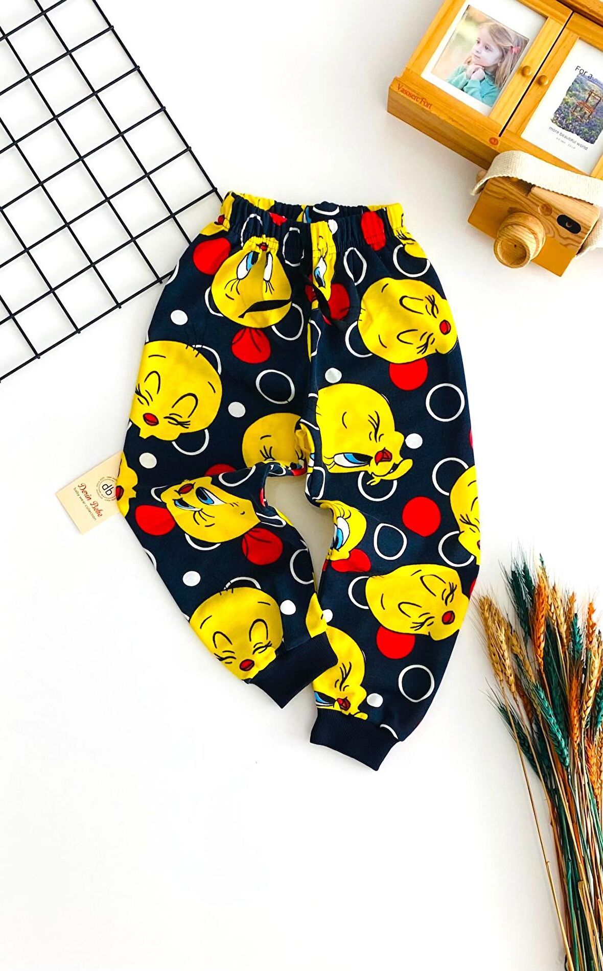 Neşeli Bebekler Tweety Baskılı Tek Alt Lacivert