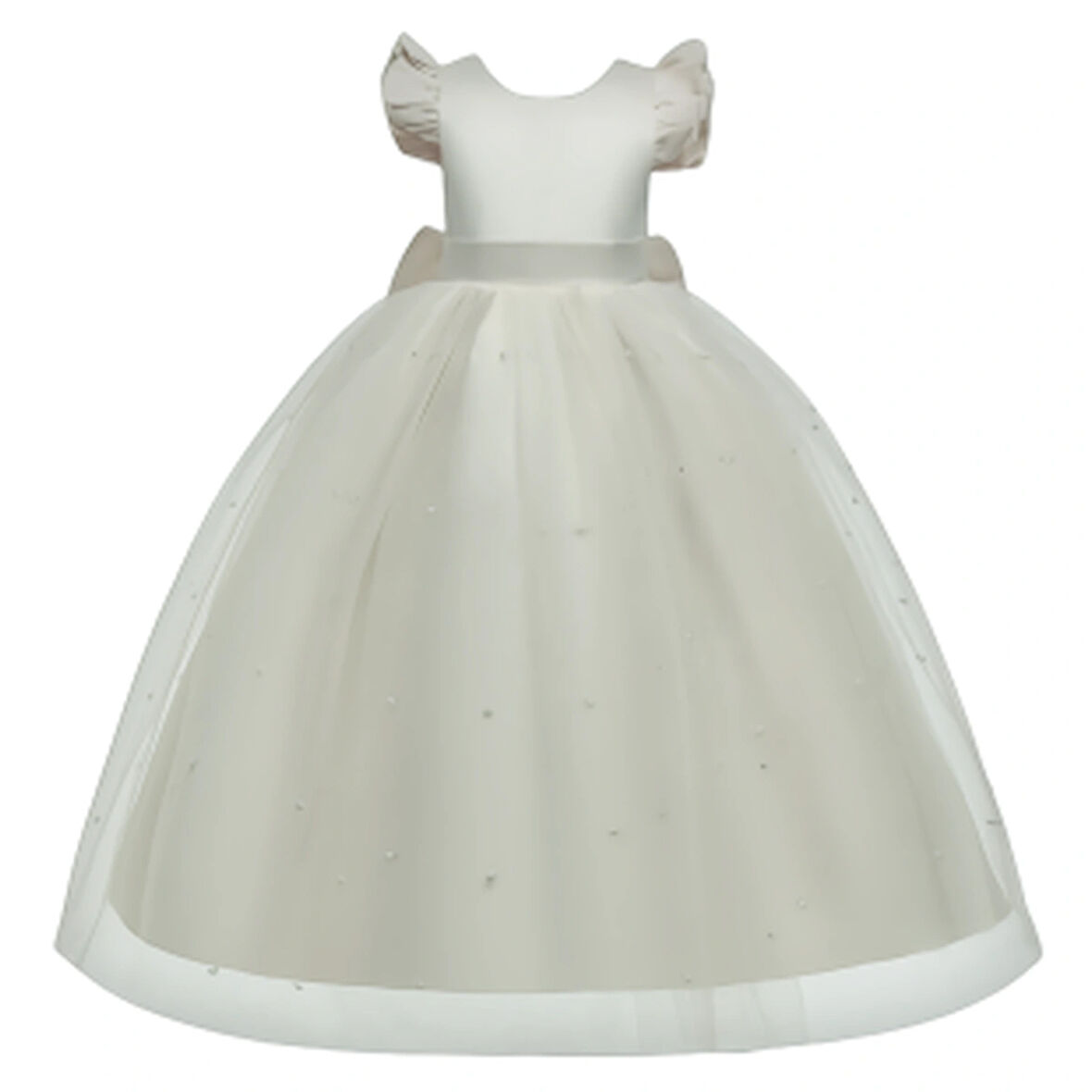 Kız Çocuk Uzun İncili Elbise Doğum Günü Mezuniyet Elbise Balo Elbise