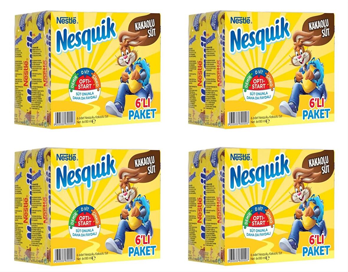 Nestle Nesquik Kakaolu Süt 180 Ml X 24 Adet