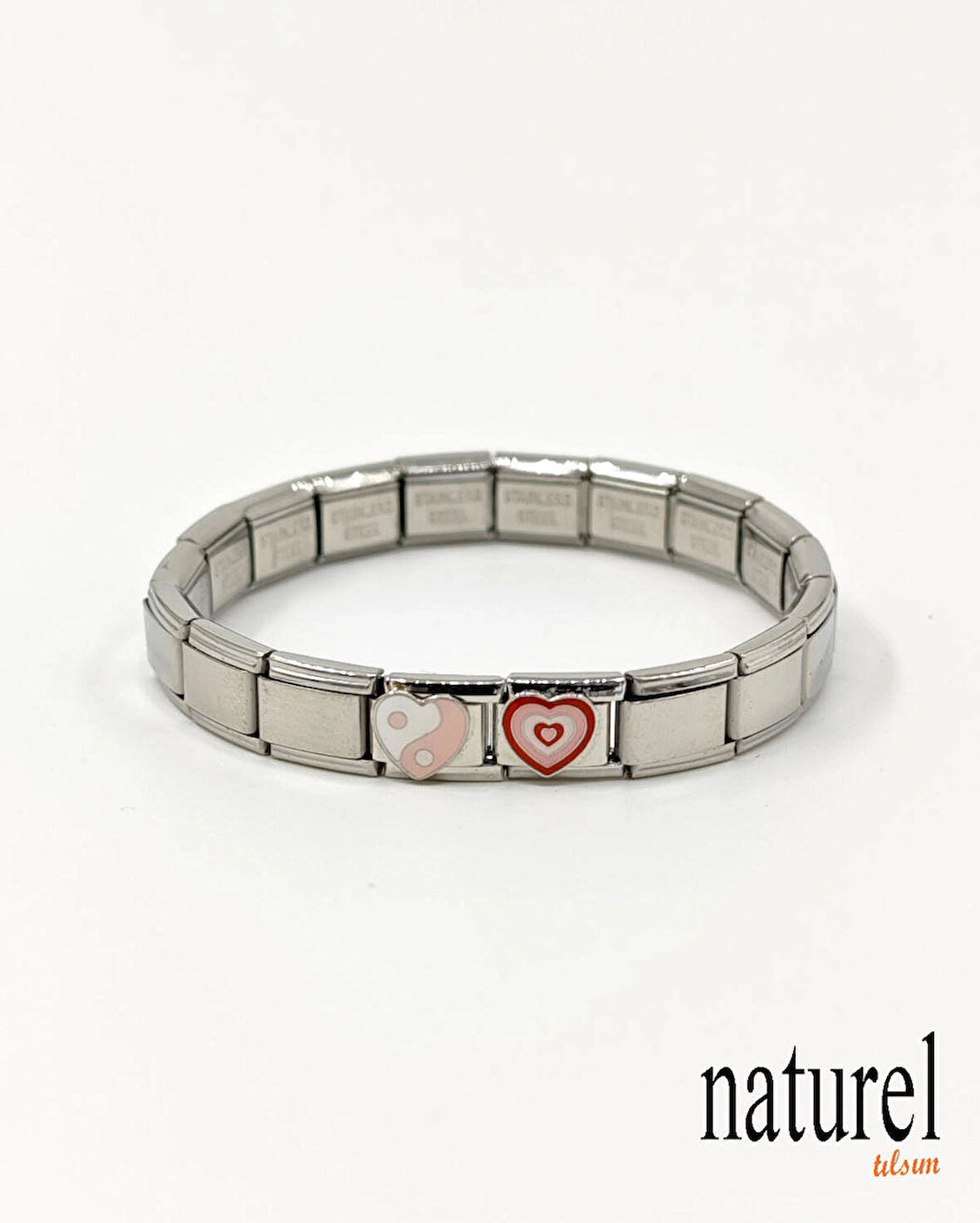 Unisex İtalyan Charm Bileklik Paslanmaz Çelik Bileklik
