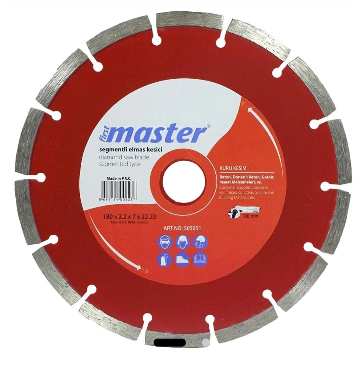 First Master Segmentli Elmas Kesici 180 MM