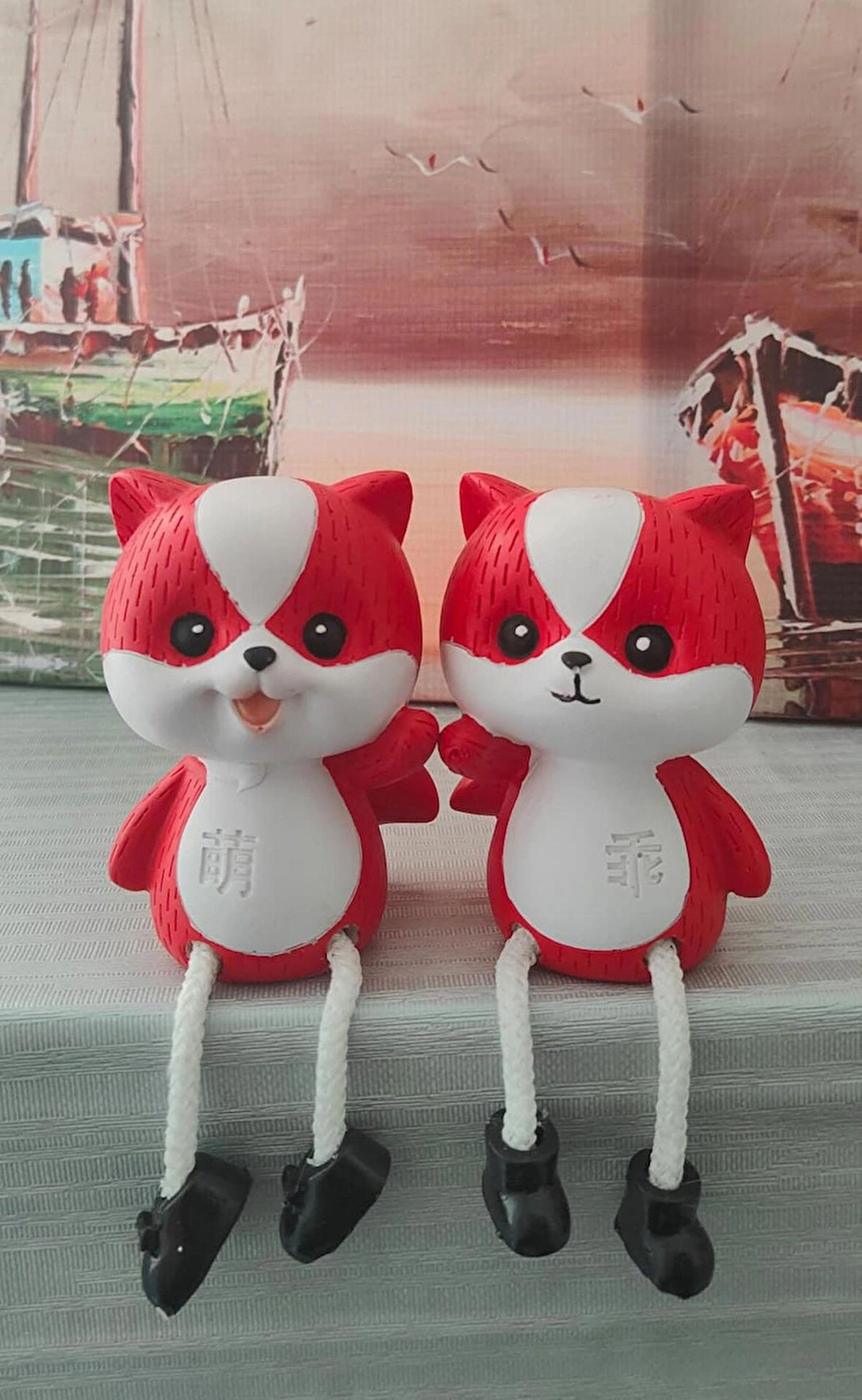 DEKORATİF OYURAN 2 Lİ SİNCAP KIRMIZI