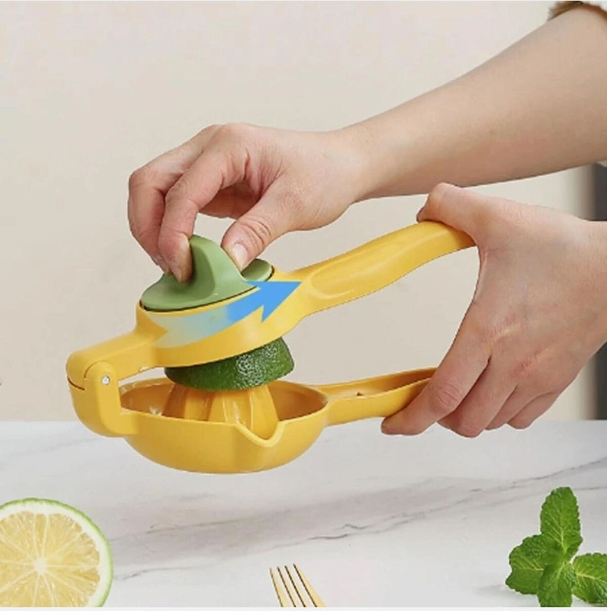 Plastik Limon Sıkacağı Yeni Nesil Ayarlı Pratik Limon Narenciye Sıkacağı