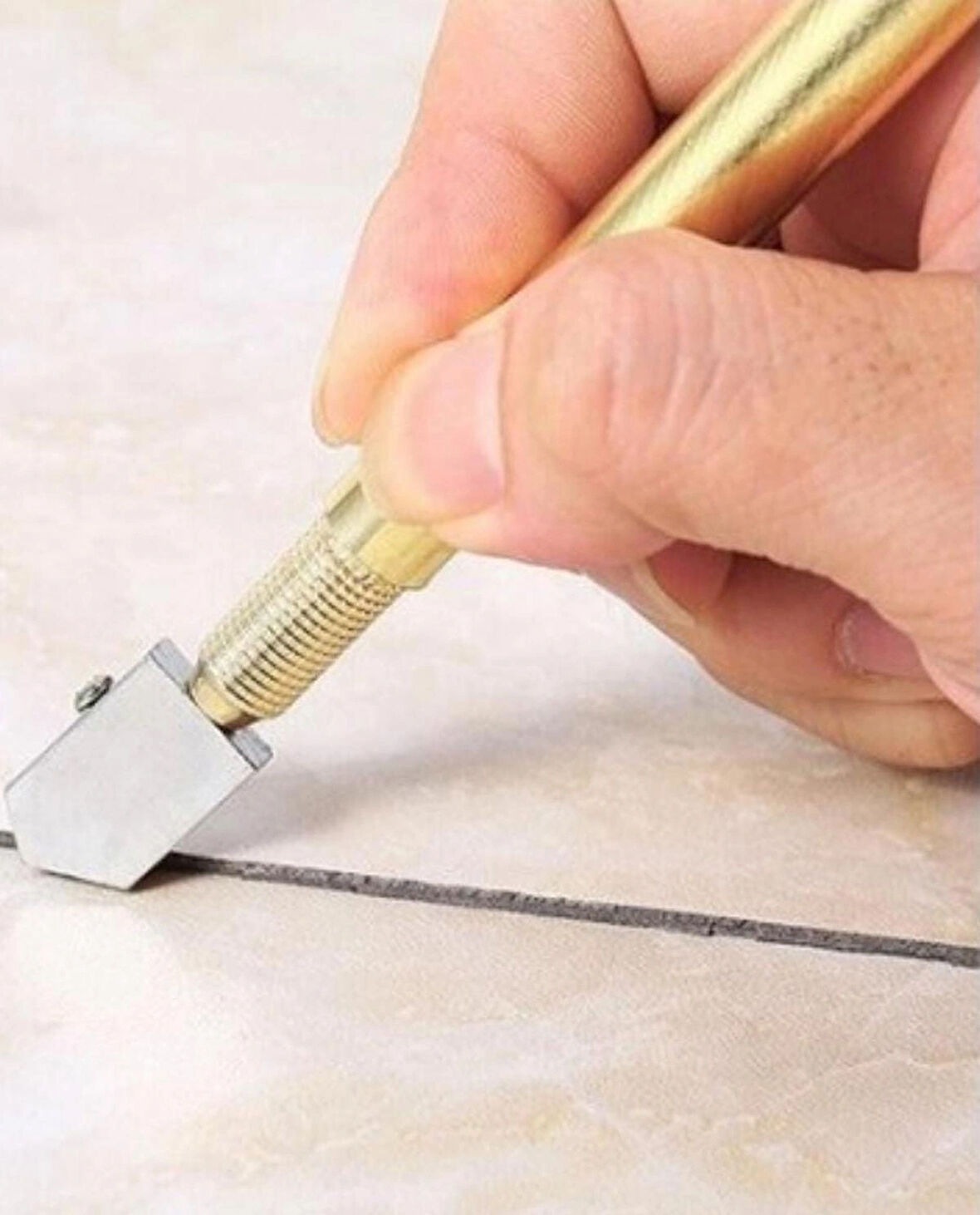 Elmas Kalem Cam Kesici Fayans Kesici Kendinden Yağlama Yağı Besleme Uçlu Cam Kesici Metal Saplı