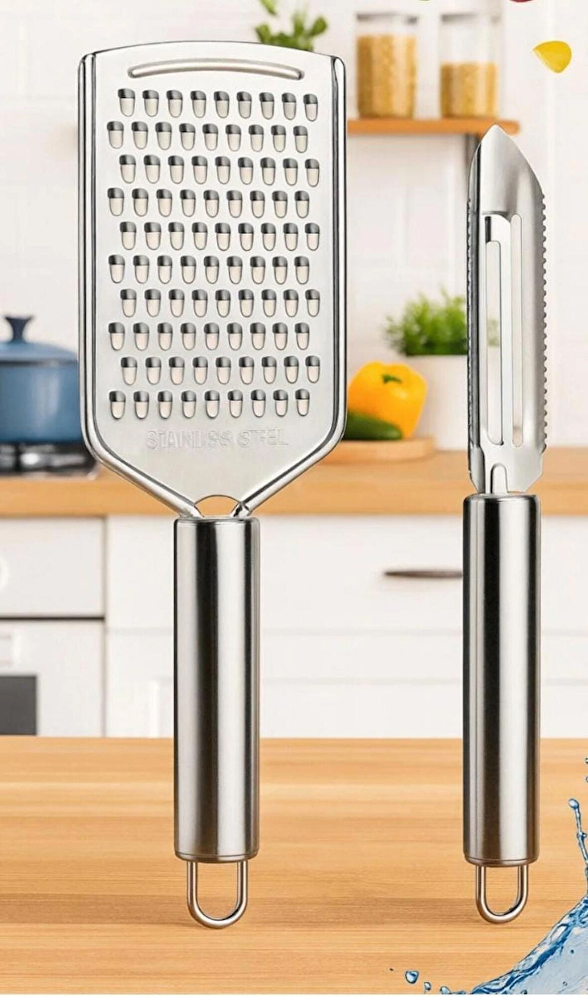 El Rendesi ve Kabak Oyacağı Paslanmaz Çelik Limon Peynir Sarımsak Rendesi Çok İşlevli Rende