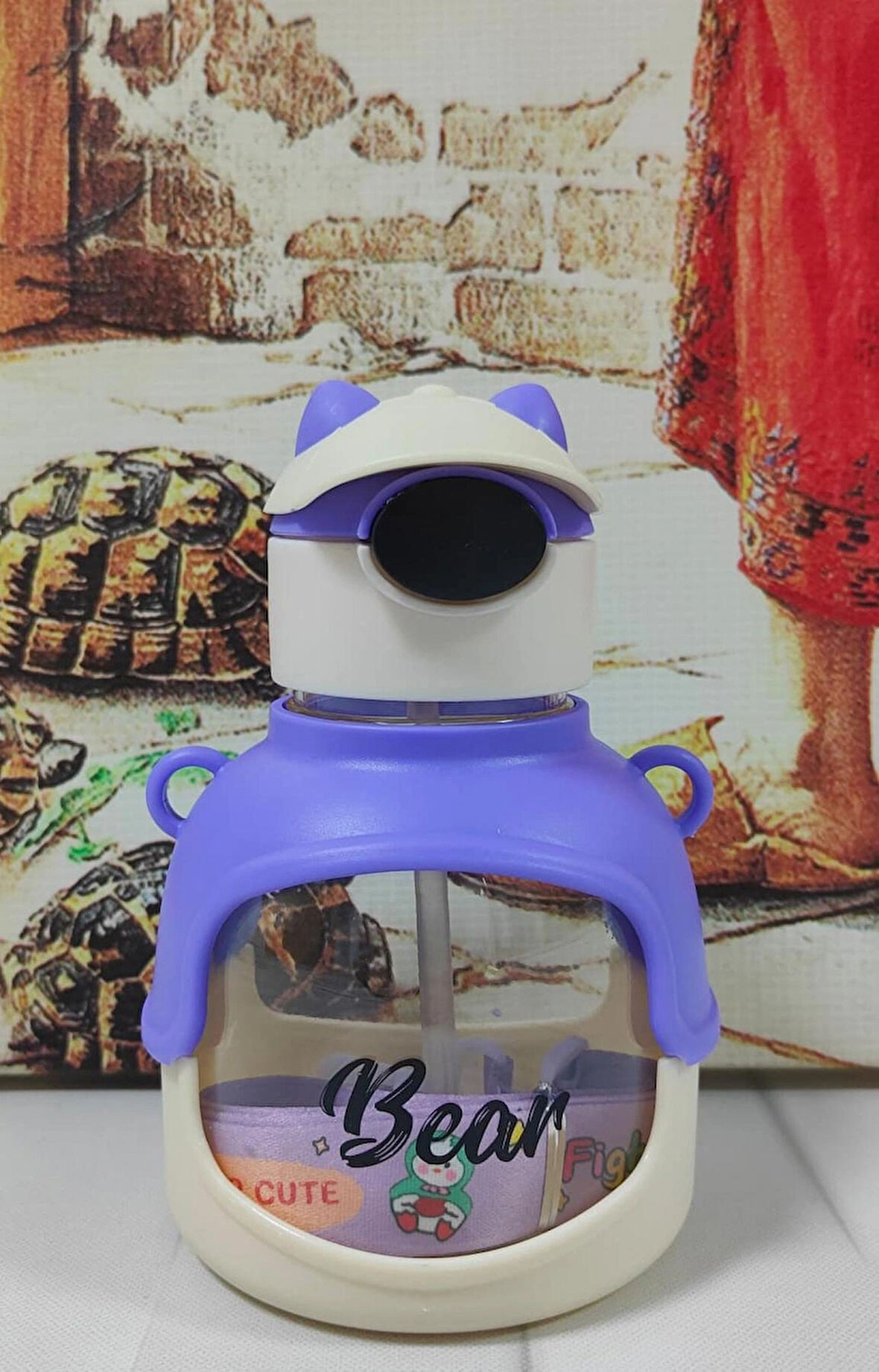 ŞAPKALI ŞEFFAF MATARA SULUK MOR RENK