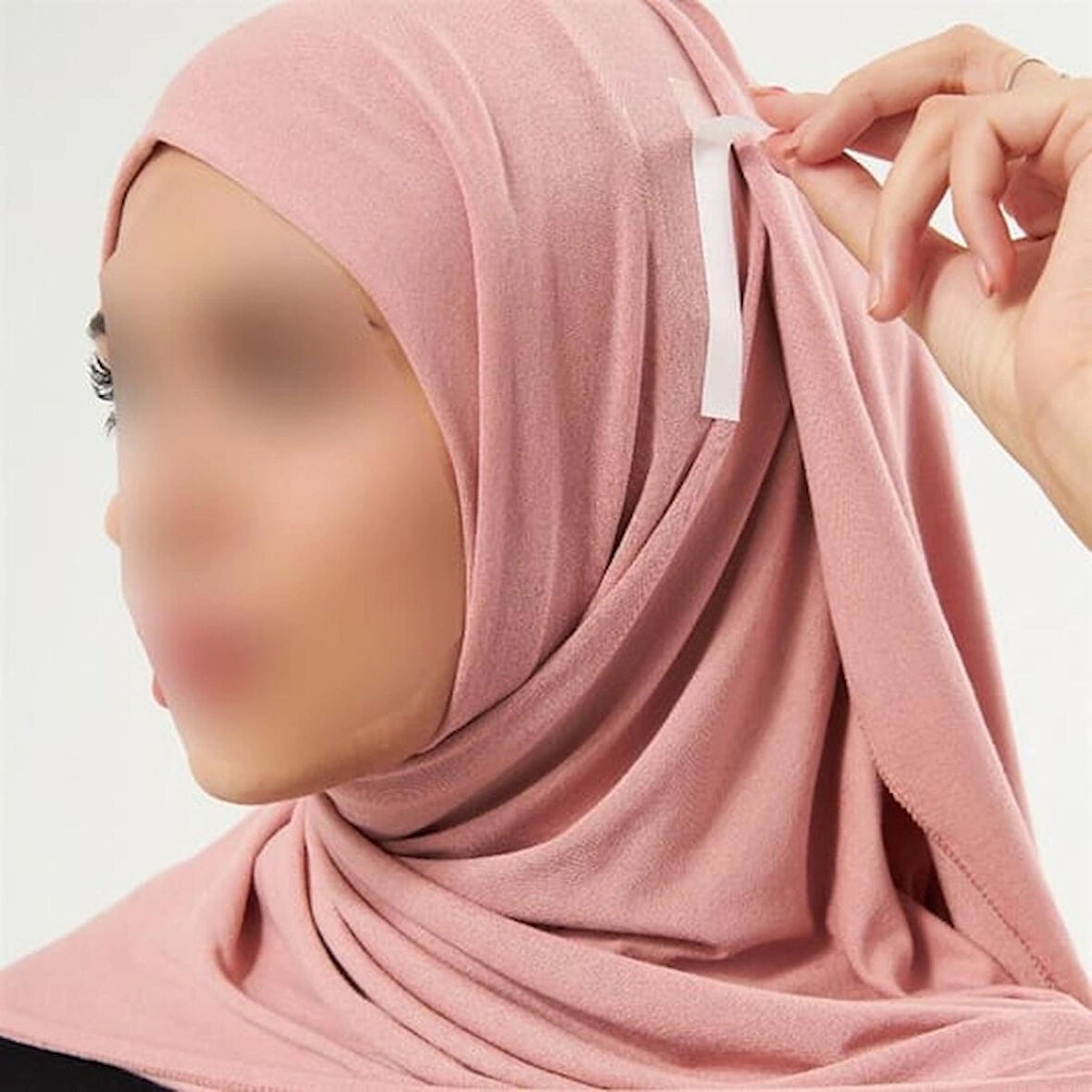 Eşarp, Şal Kaydırmaz Çift Taraflı Şeffaf Bant  Sticker  (15mm x 10cm )  90 ADET