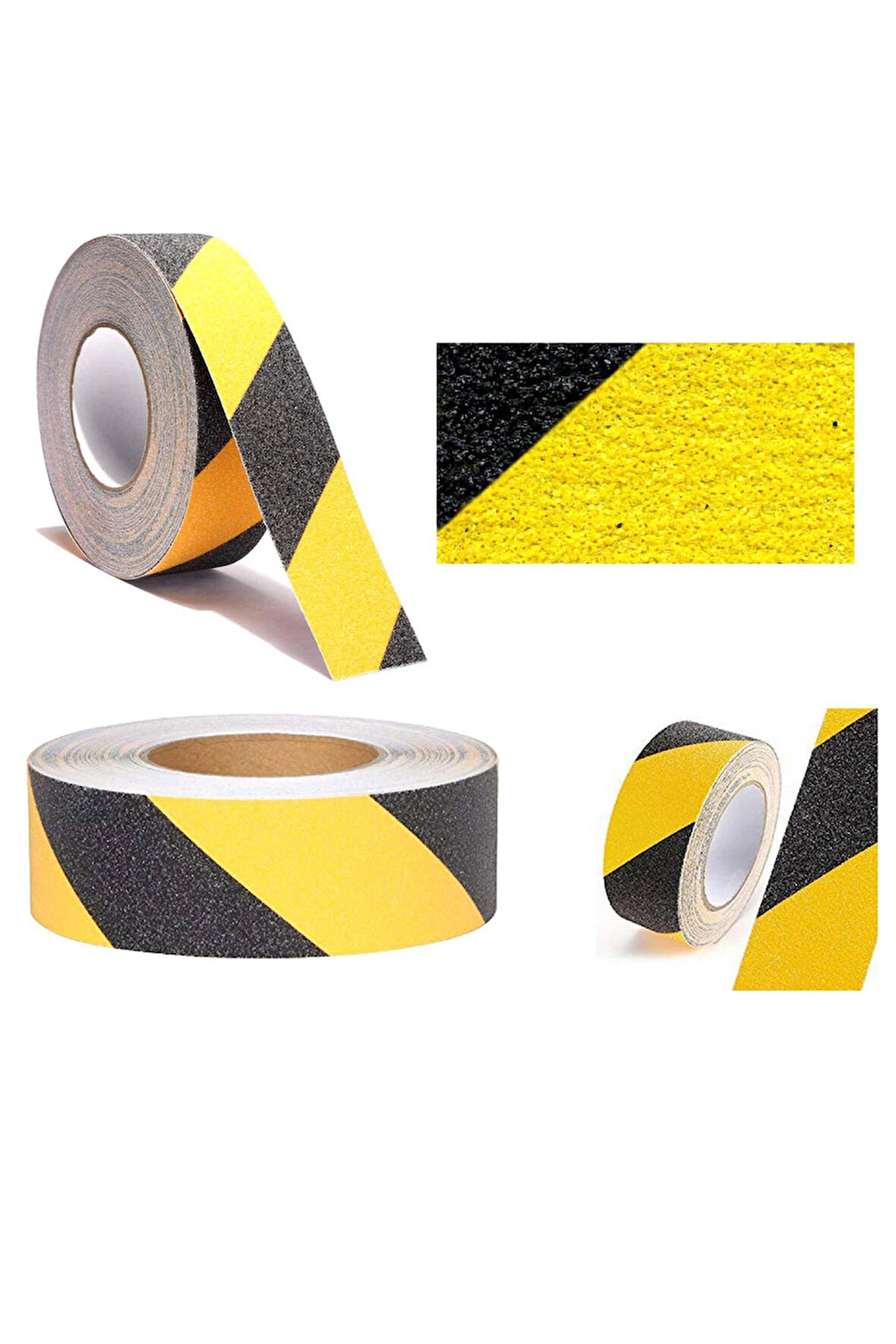Sarı Siyah Merdiven ve Zemin Kaydırmaz Bant  (50mm x 25mt )