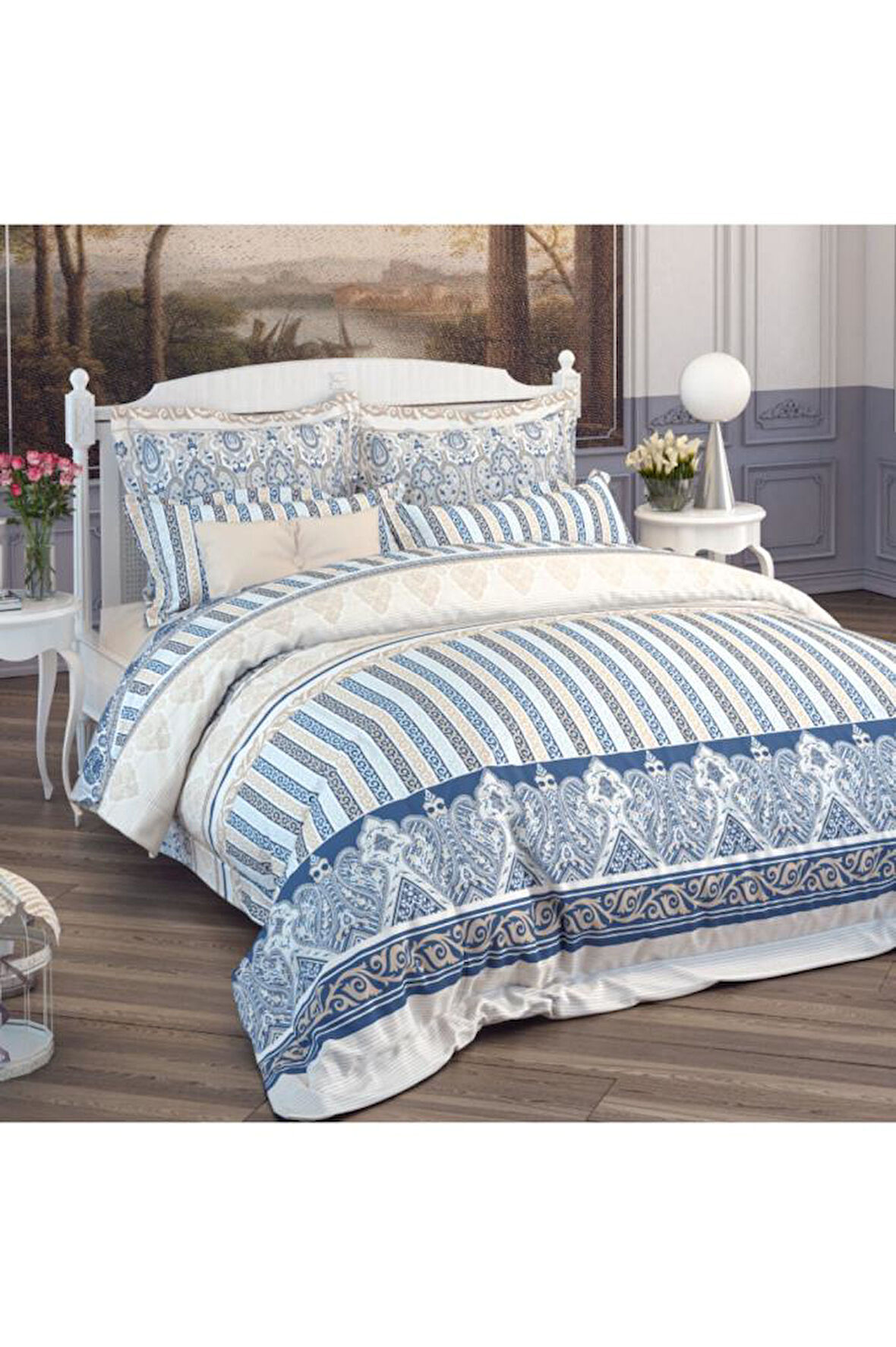 SİNADA  %100 Doğal Pamuk 82 Tel Kaliteli Kumaş Çift Kişilik Nevresim Takımı