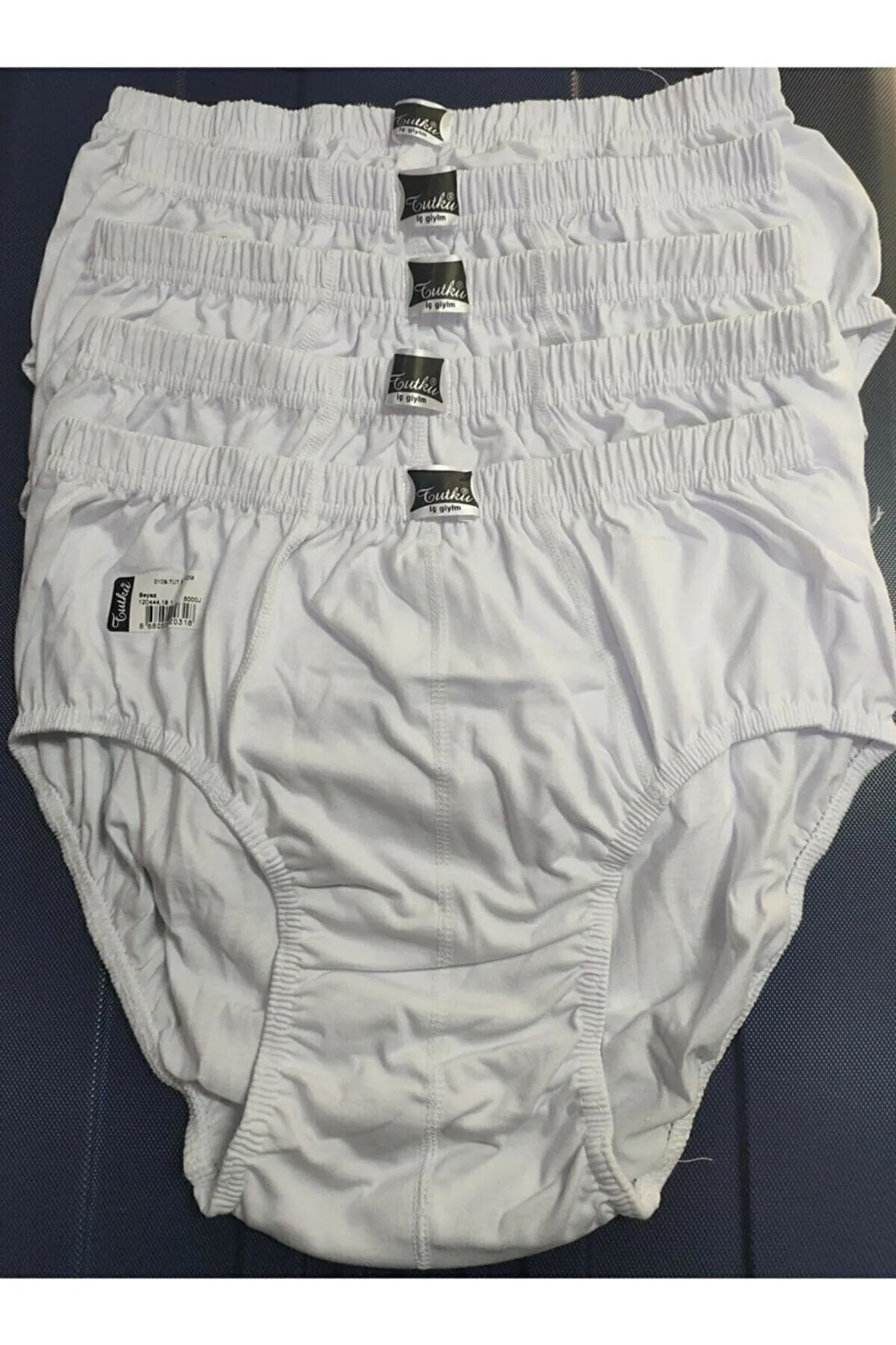 Erkek Beyaz Penye 5 Adet Külot