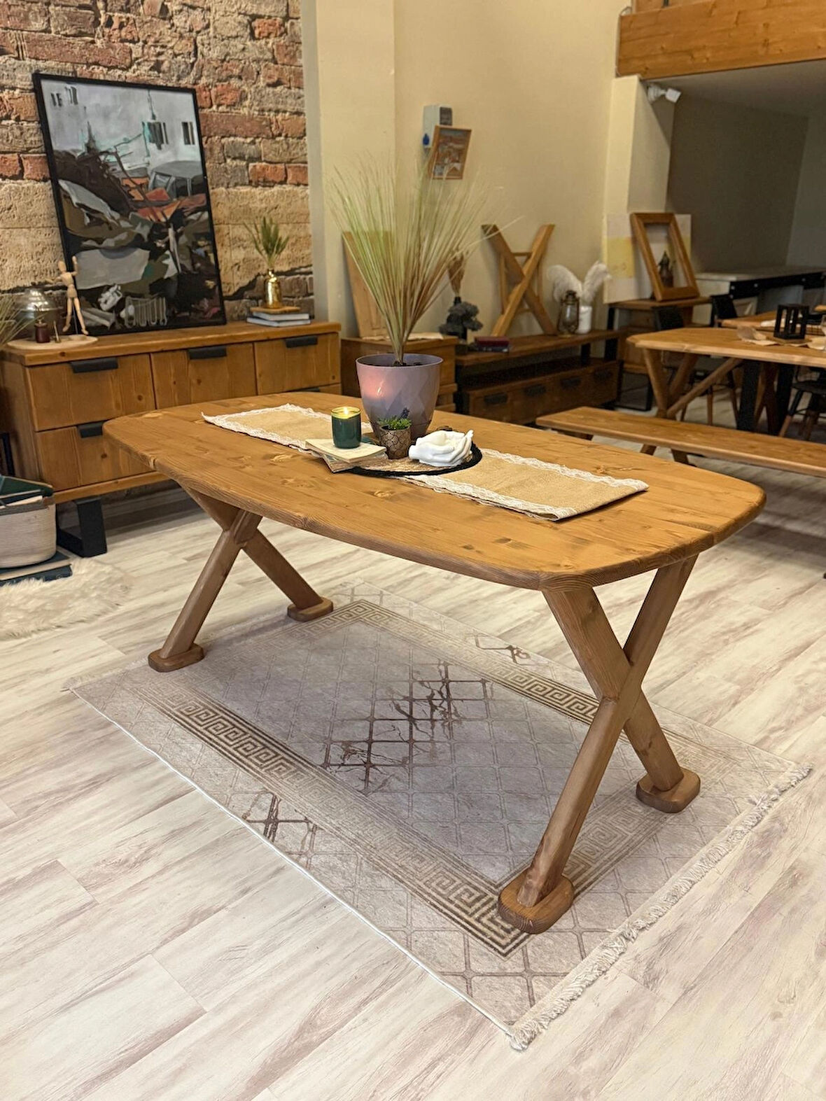 Ntconcept Nova Doğal Ahşap Masif Yemek Masası