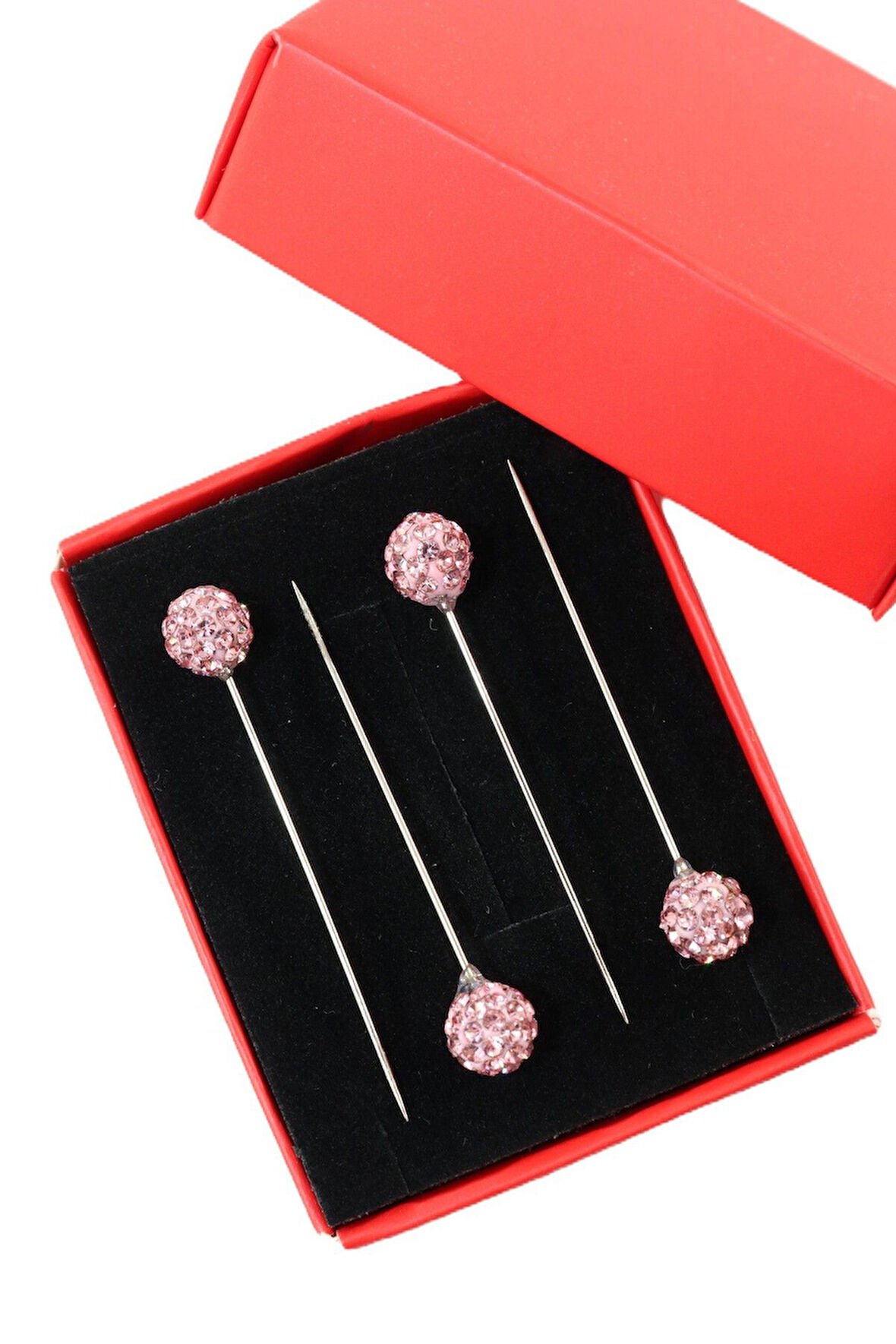 4’lü Pembe taşlı eşarp iğnesi. Şal iğnesi. Türban iğnesi. Başörtü iğnesi. Eşarp ve şal iğnesi.