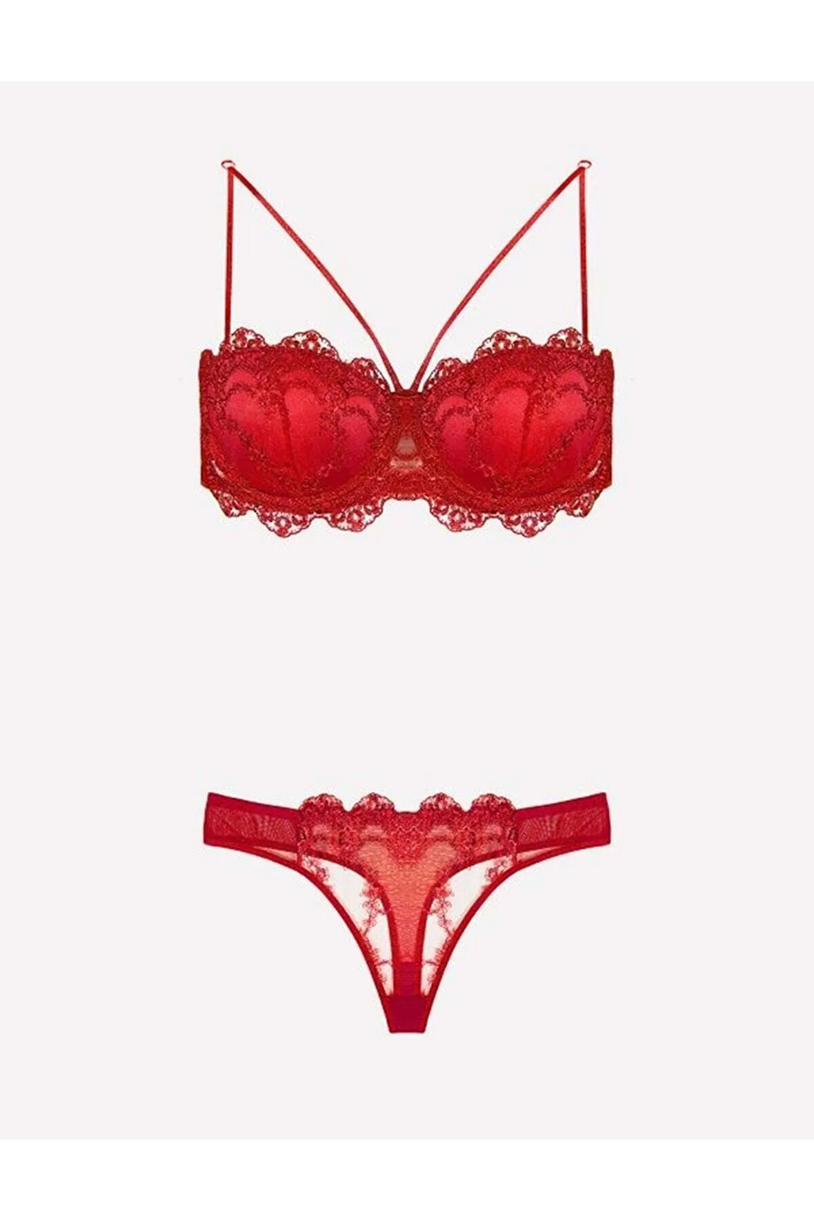 Kadın Kırmızı Sütyen Takım