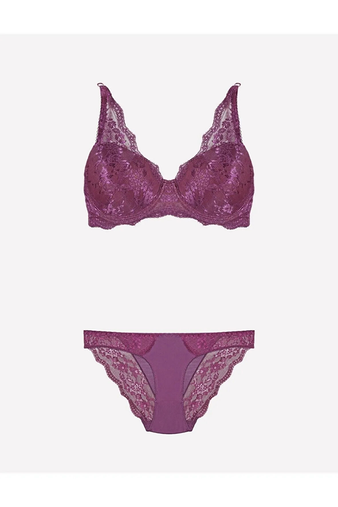 Desteksiz Sütyen Takım Mor