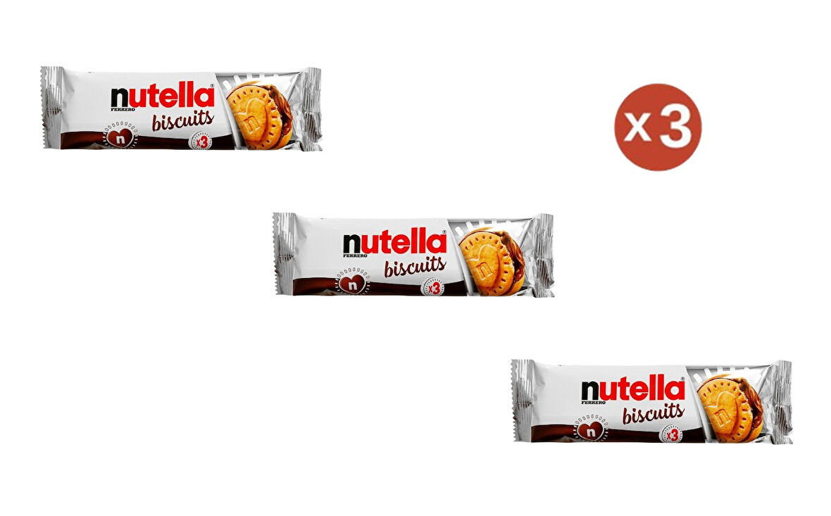 Ferrero Nutella Biscuits Fındık Kreması Dolgulu 41.4 G x 3 ADET