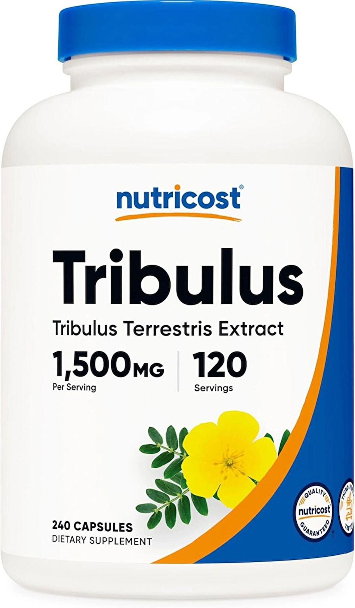 Nutricost Tribulus Terrestris Extract Men's Health 1500mg 240 Caps 45% Saponins 120 Servings