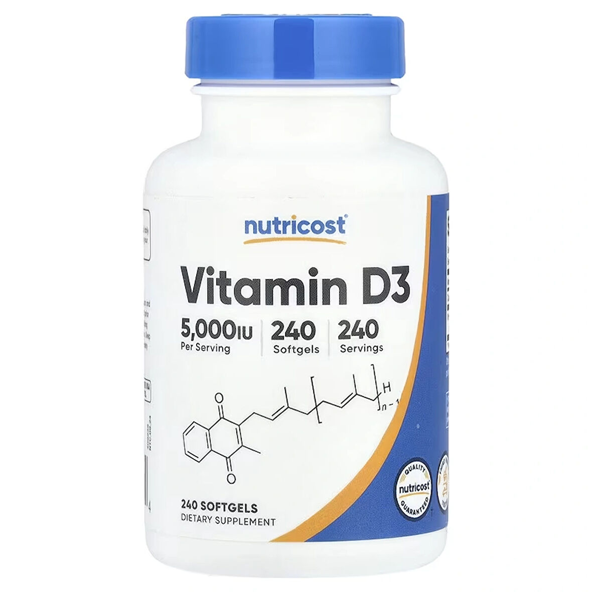 Nutricost Vitamin D3 5,000 IU 240 Softgels