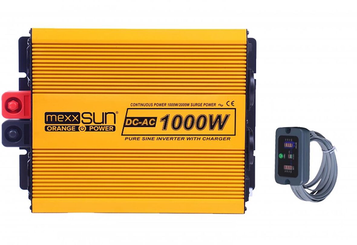 Mexxsun Tam Sinüs Şarjlı İnverter / Ekranlı 12V 1000W