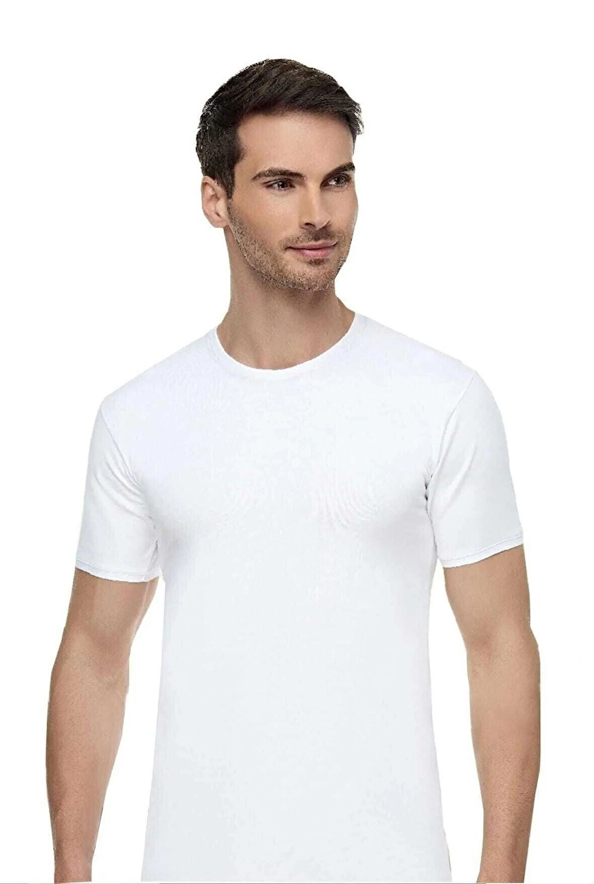 Tutku Elit 1301 Elestan Sıfır Yaka Kısa Kol Erkek Tişört Body