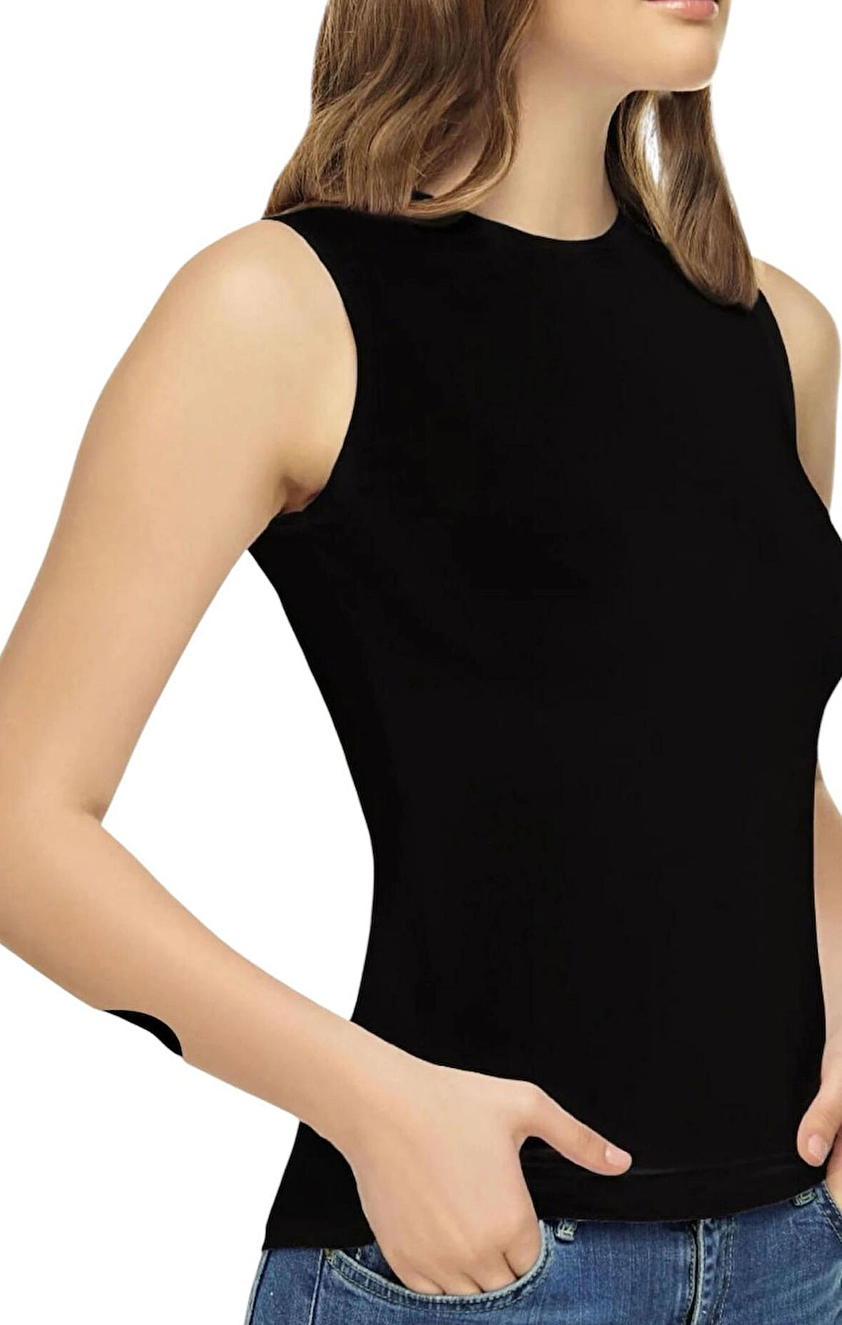 Tutku Elit 2201 Sıfır Yaka Sıfır Kol Pamuk Kadın Body