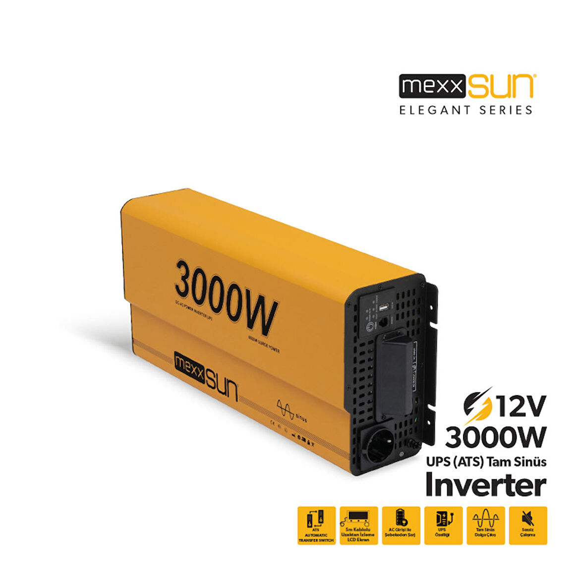 Tam Sinüs UPS (Remote Ekran) 12V 3000W