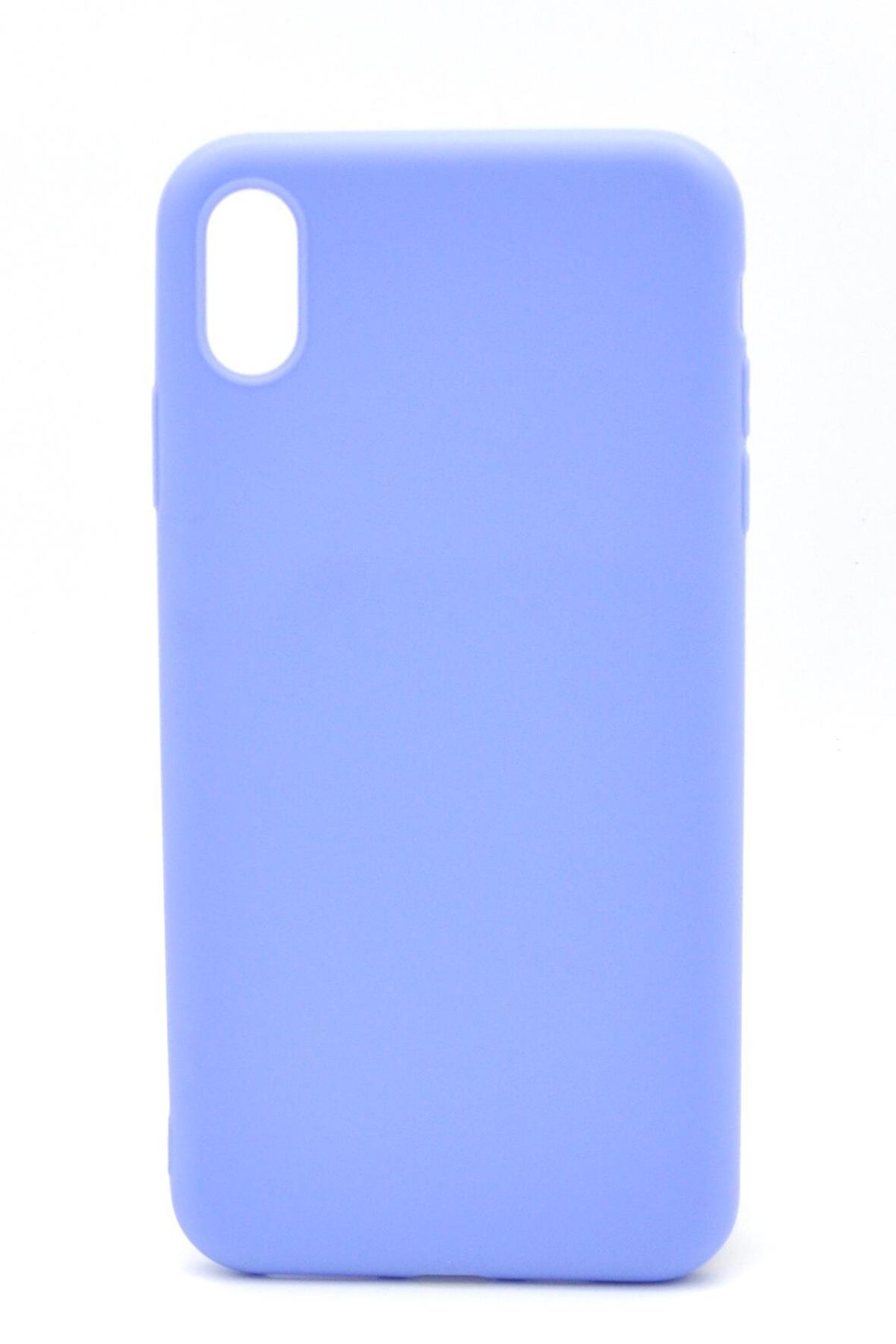 iPhone XR Uyumlu Düz Renk Esnek Yumuşak Silikon Kılıf  Rubber Açık Mor