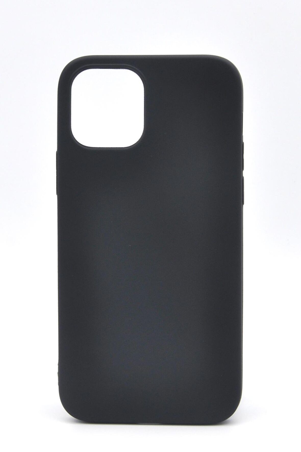 iPhone 11 Pro Max Uyumlu Düz Renk Esnek Yumuşak Silikon Kılıf  Rubber Siyah