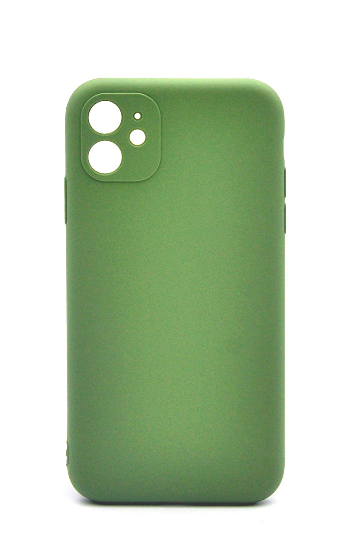iPhone 11 Uyumlu Düz Renk Esnek Yumuşak Silikon Kılıf  Rubber Yeşil