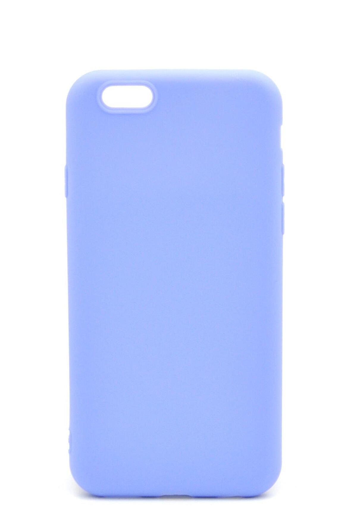 iPhone 6 / 6S Uyumlu Düz Renk Esnek Yumuşak Silikon Kılıf  Rubber Açık Mor