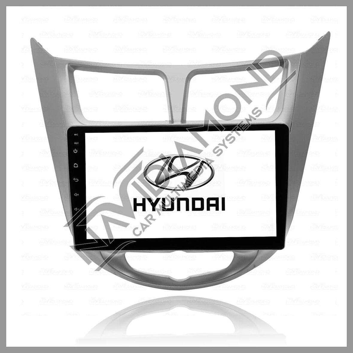ÖZER ELEKTRONİK  HYUNDAI ACCENT BLUE 2011-2017 SILVER GREY 6 GB RAM 128 GB HAFIZA ANDROID MULTIMEDIA TEYP